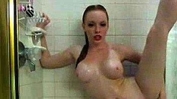Girl plays herself shower