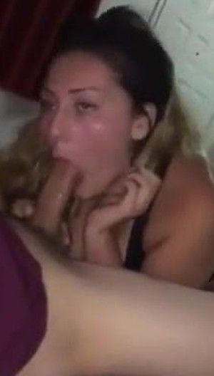 Cheating tinder slut swallows cock
