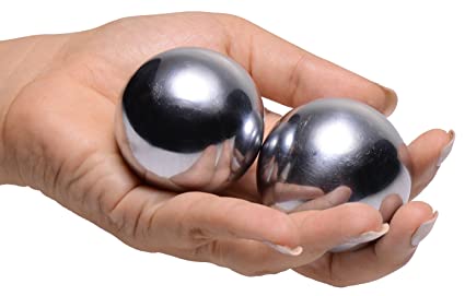 Chrome bocce balls for anal insertion