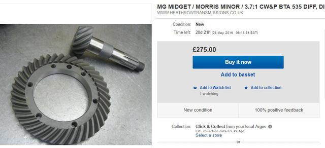 Tarzan reccomend Mg midget rear gear ratio