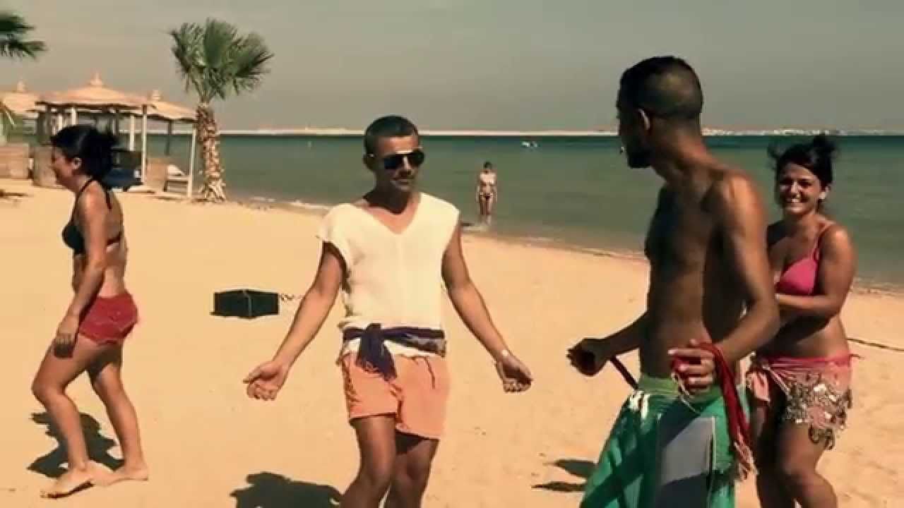 Egypt beach with girl video