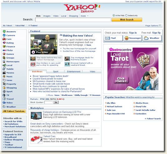 Ghost reccomend Yahoo search uk ireland