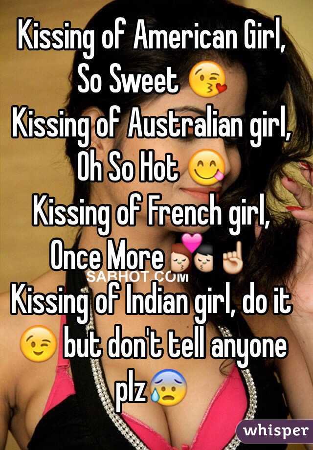 Sgt. C. reccomend Australian girls kissing girls
