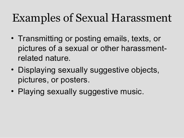 best of Of harassment Example sexual