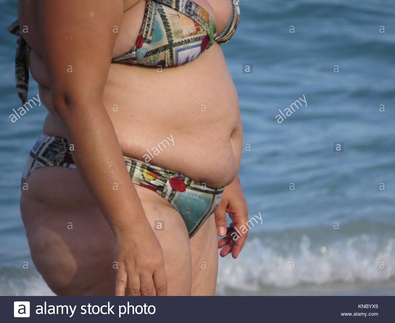 Bikini old fat women