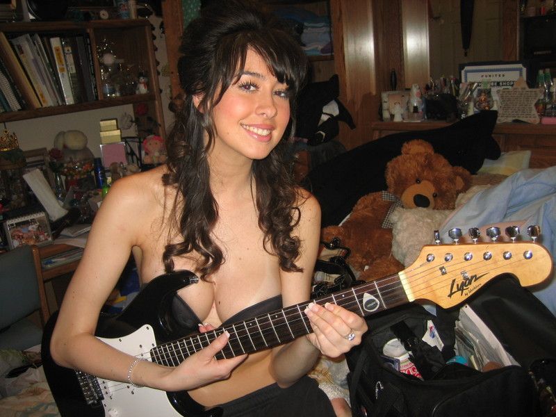 Naked chicks with real guitars