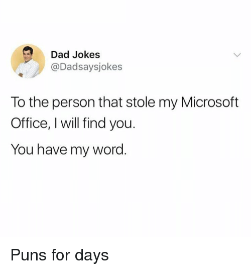 Microsoft office jokes