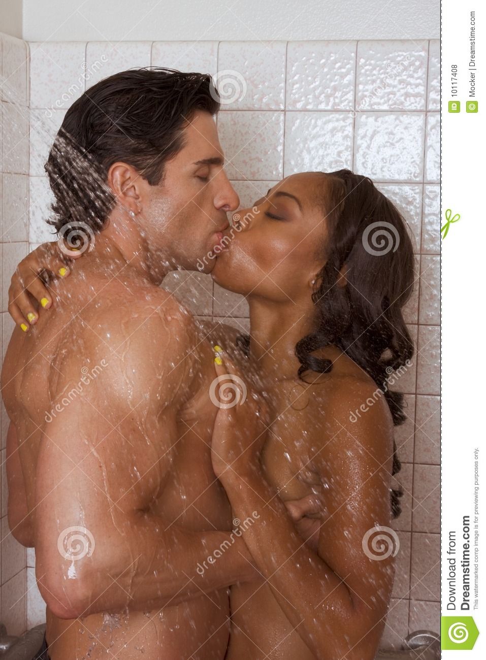Naked black women in the shower