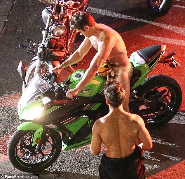Brown E. reccomend Naked hunks on motorcycles