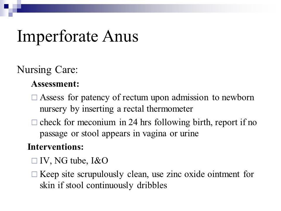best of Imperforate Newborn anus assessment