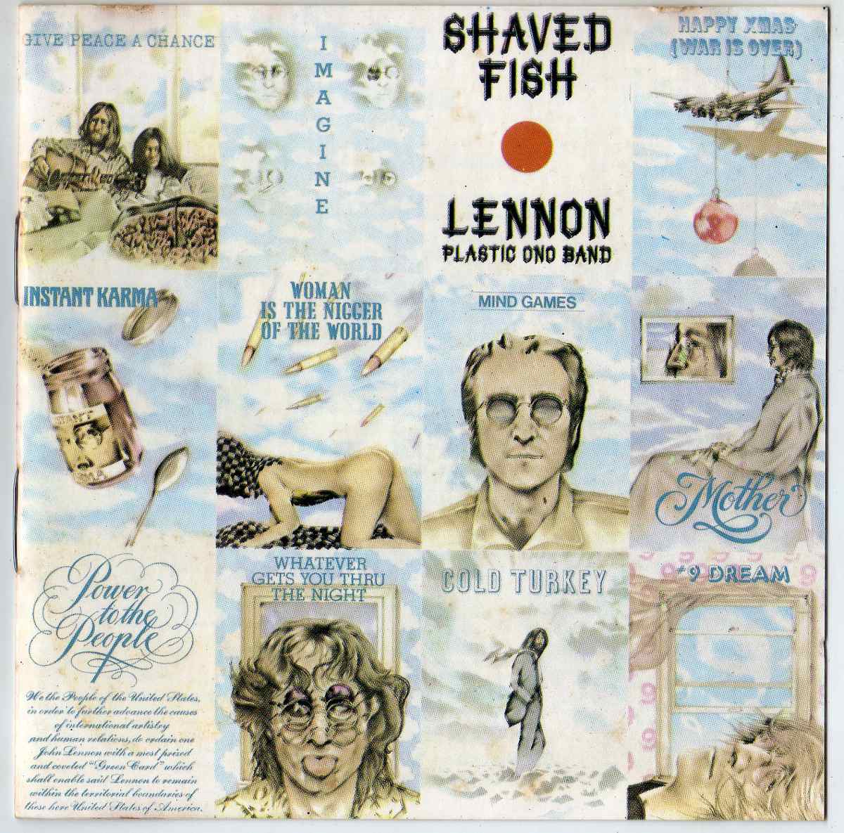 best of Lennon ono band fish Shaved plastic