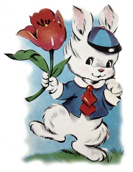 best of Art clip Vintage bunny easter